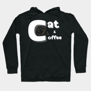 cat and coffee Hoodie